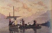 Francois Bocion, The Artist with His Family Fishing at the Lake of Geneva (nn02)